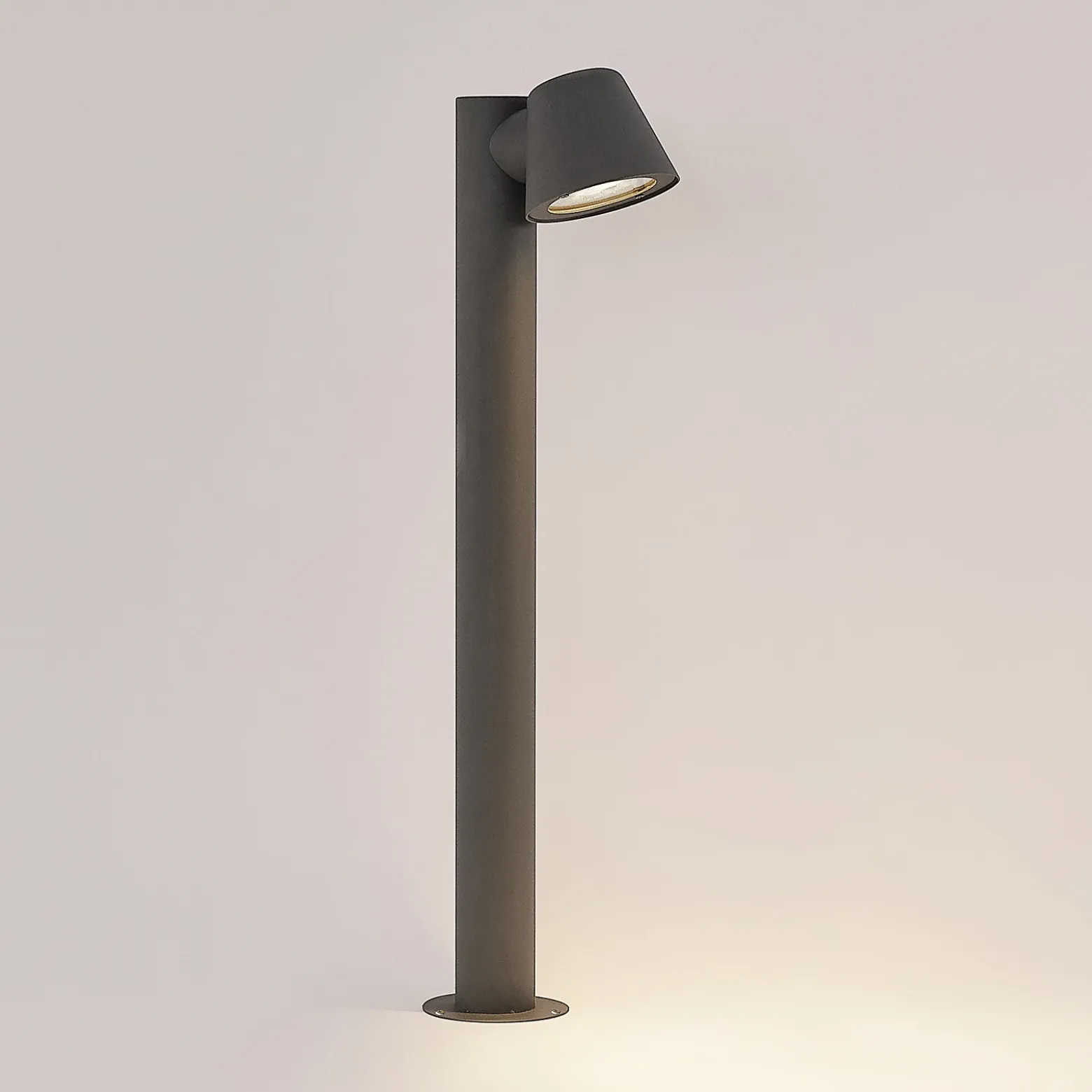 Bolardo luminoso Ileyna de Lindby, antracita, metal, 70 cm