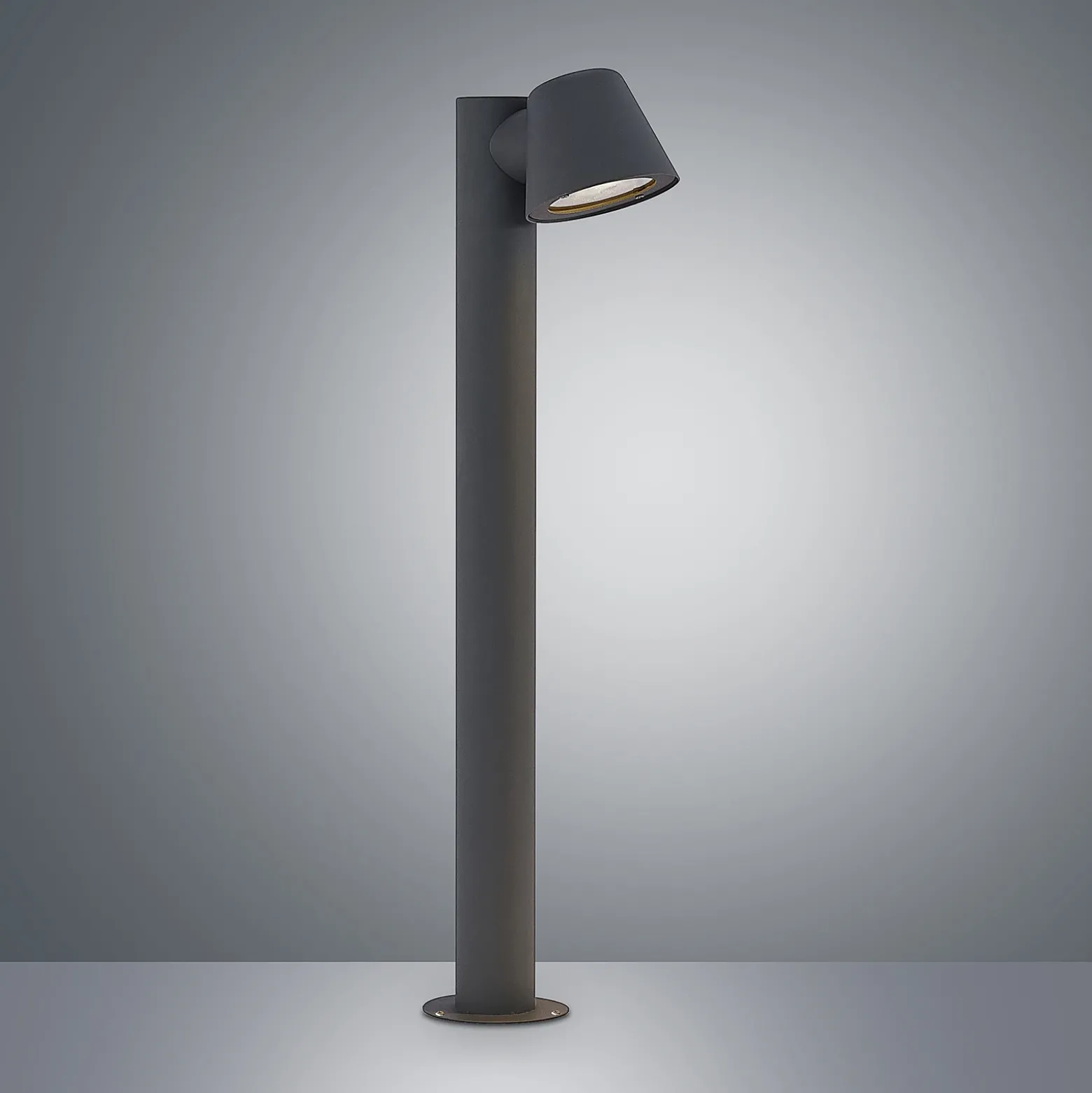 Bolardo luminoso Ileyna de Lindby, antracita, metal, 70 cm