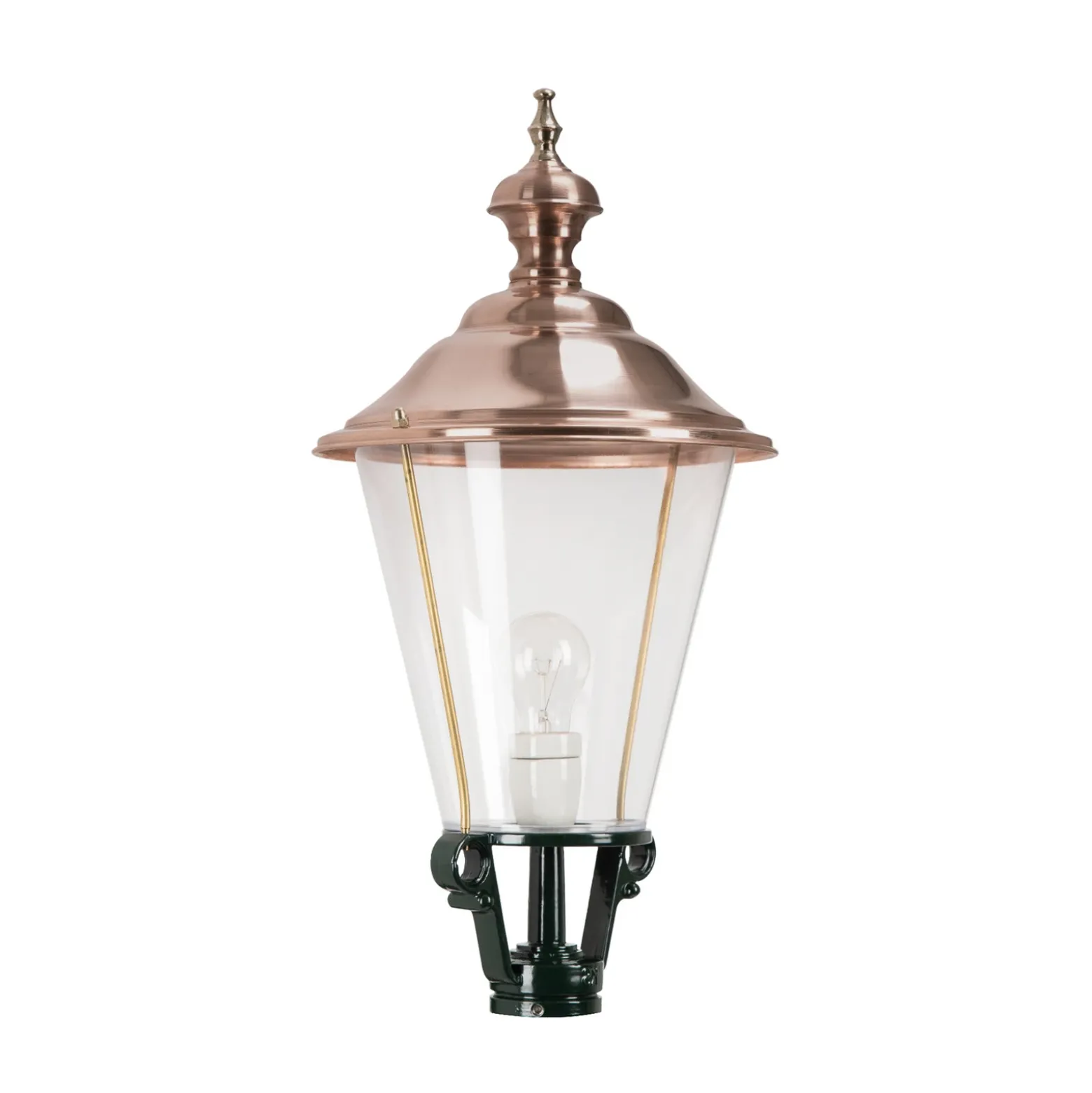 Bolardo luminoso K3b con cubierta de cobre, verde