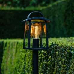 Bolardo luminoso KELSEY, negro, altura 104 cm, metal, IP44, E27