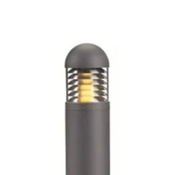 Bolardo luminoso Kurt, gris, metal, 100 cm de altura, E27, IP44