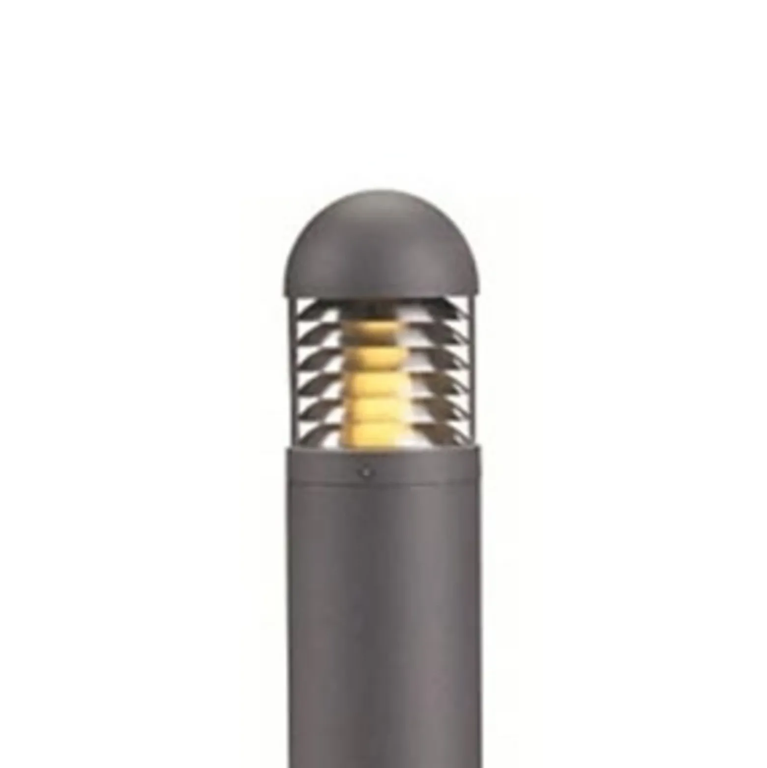Bolardo luminoso Kurt, gris, metal, 100 cm de altura, E27, IP44