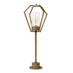 Bolardo luminoso 3456 latón antiguo/claro 88cm