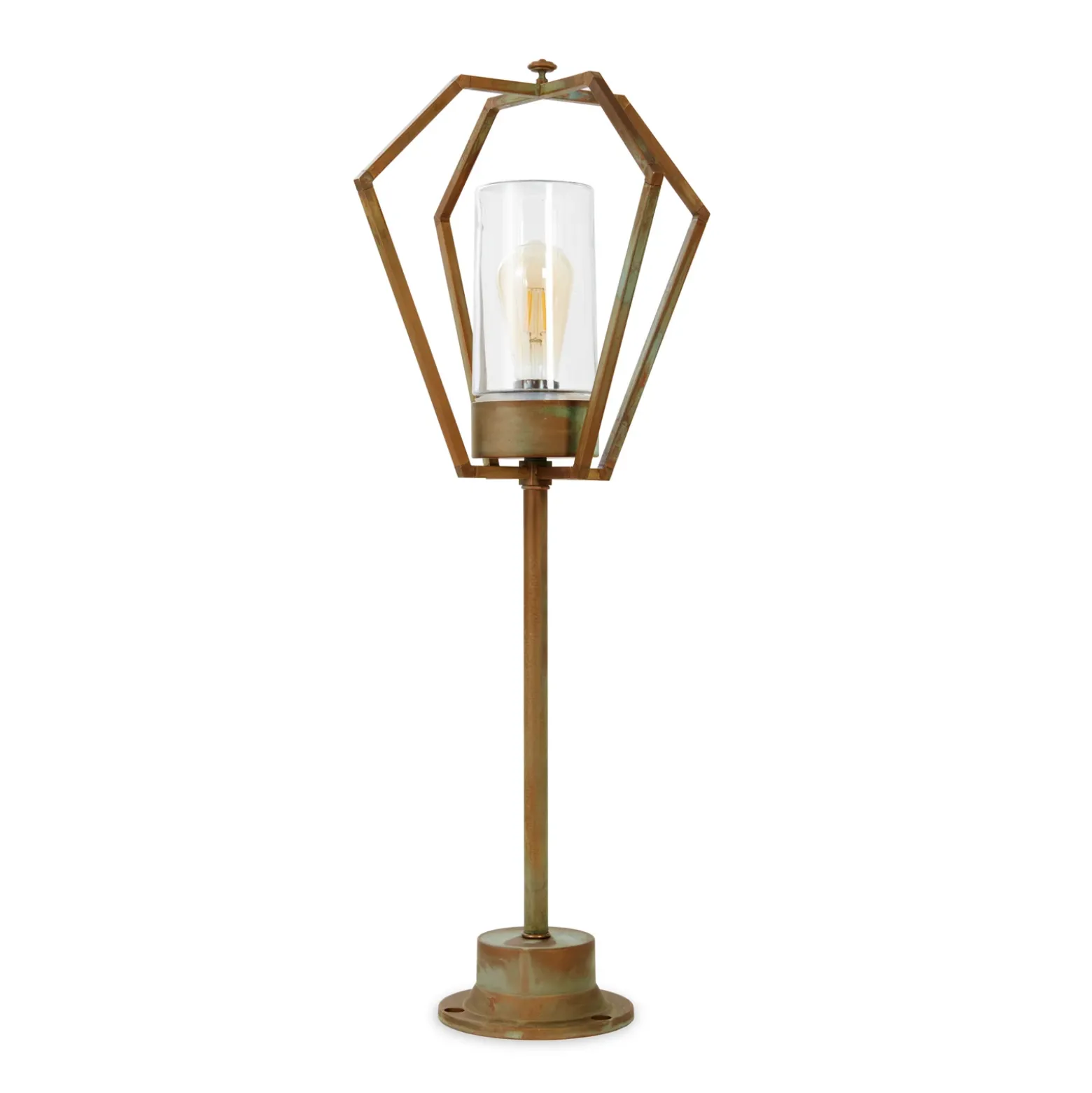 Bolardo luminoso 3456 latón antiguo/claro 88cm