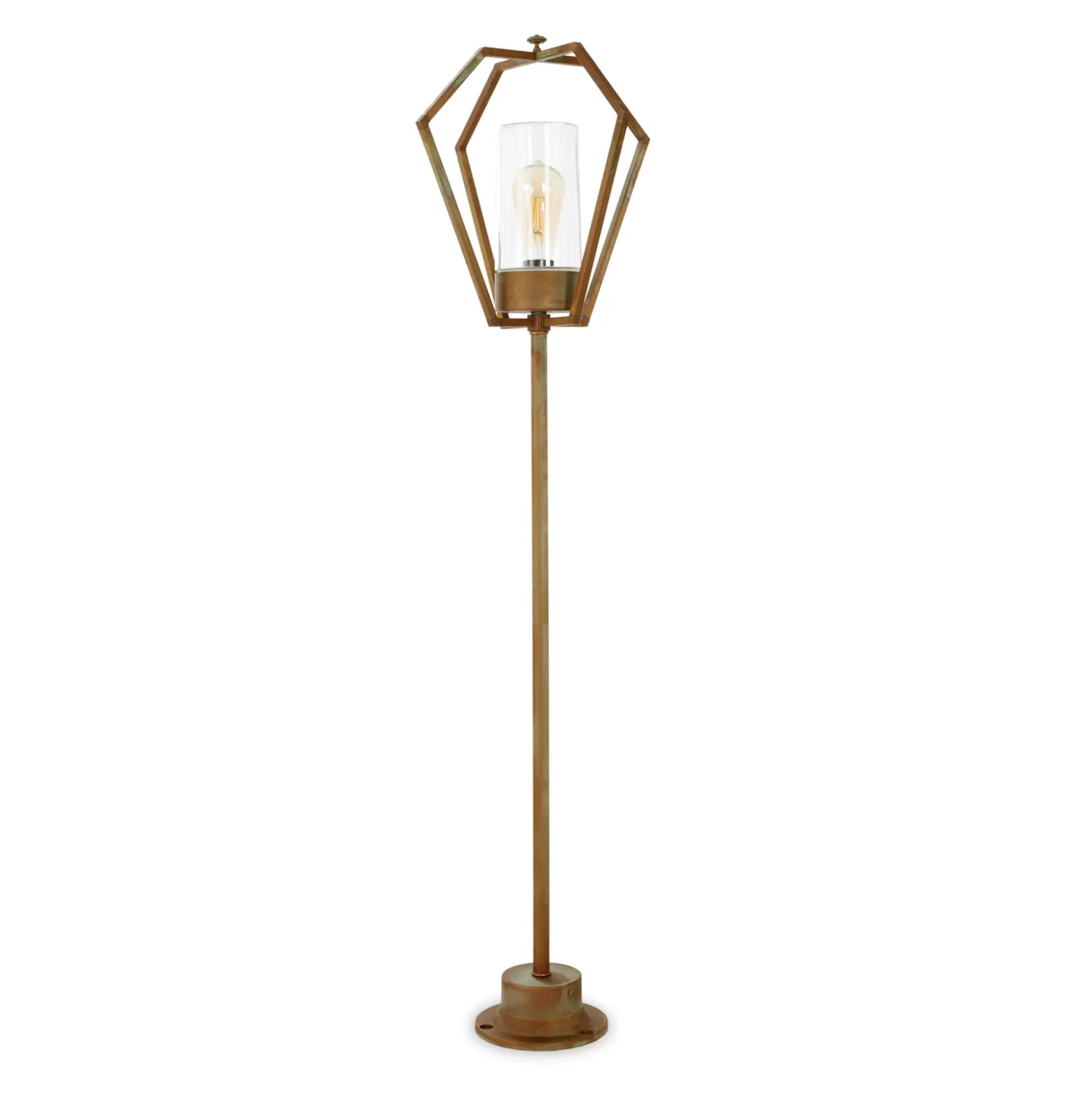 Bolardo luminoso 3457 latón antiguo/claro 118 cm