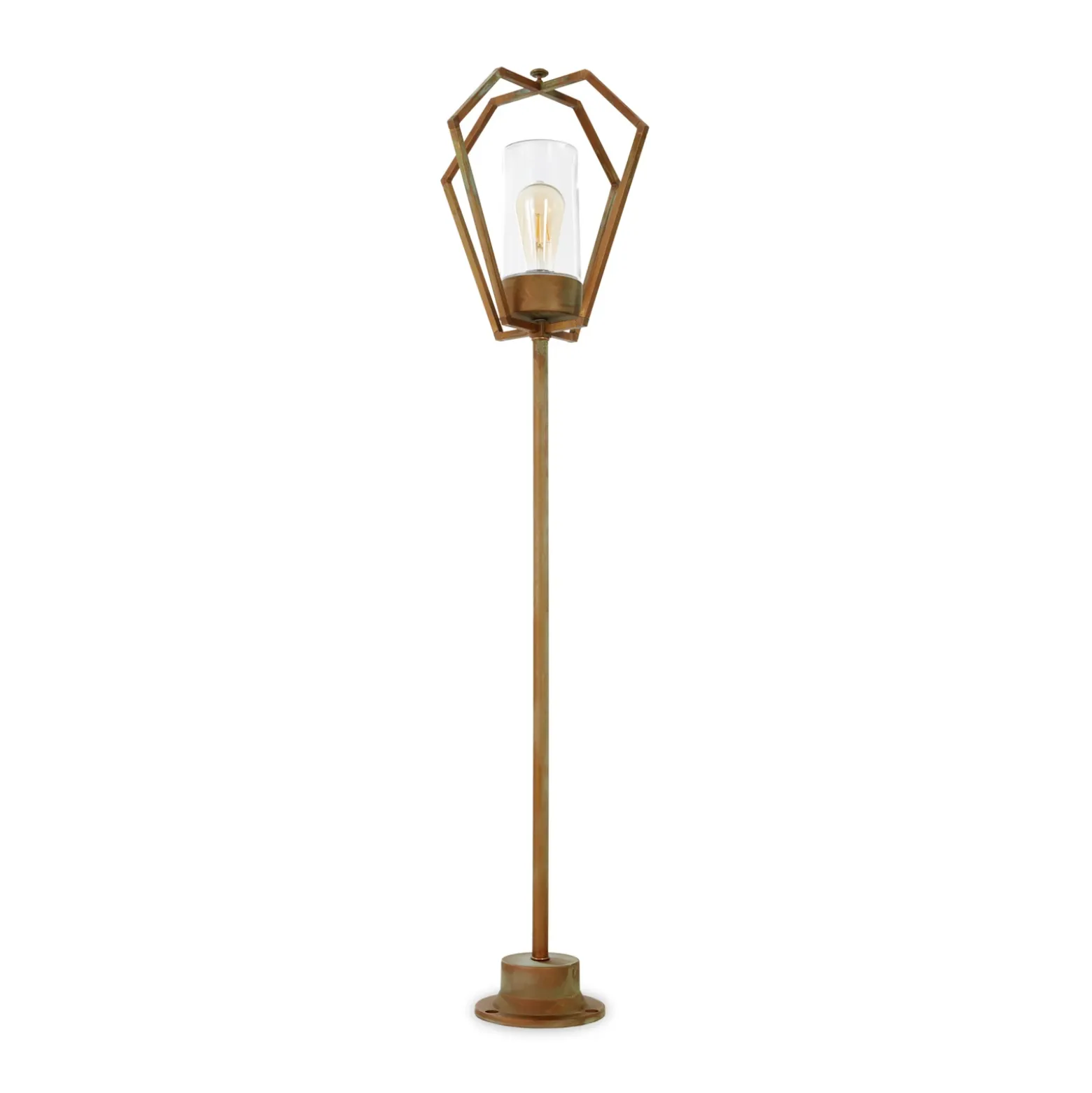Bolardo luminoso 3457 latón antiguo/claro 118 cm