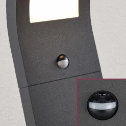 Bolardo luminoso LED Advik de Arcchio, 100 cm, antracita, sensor, IP54