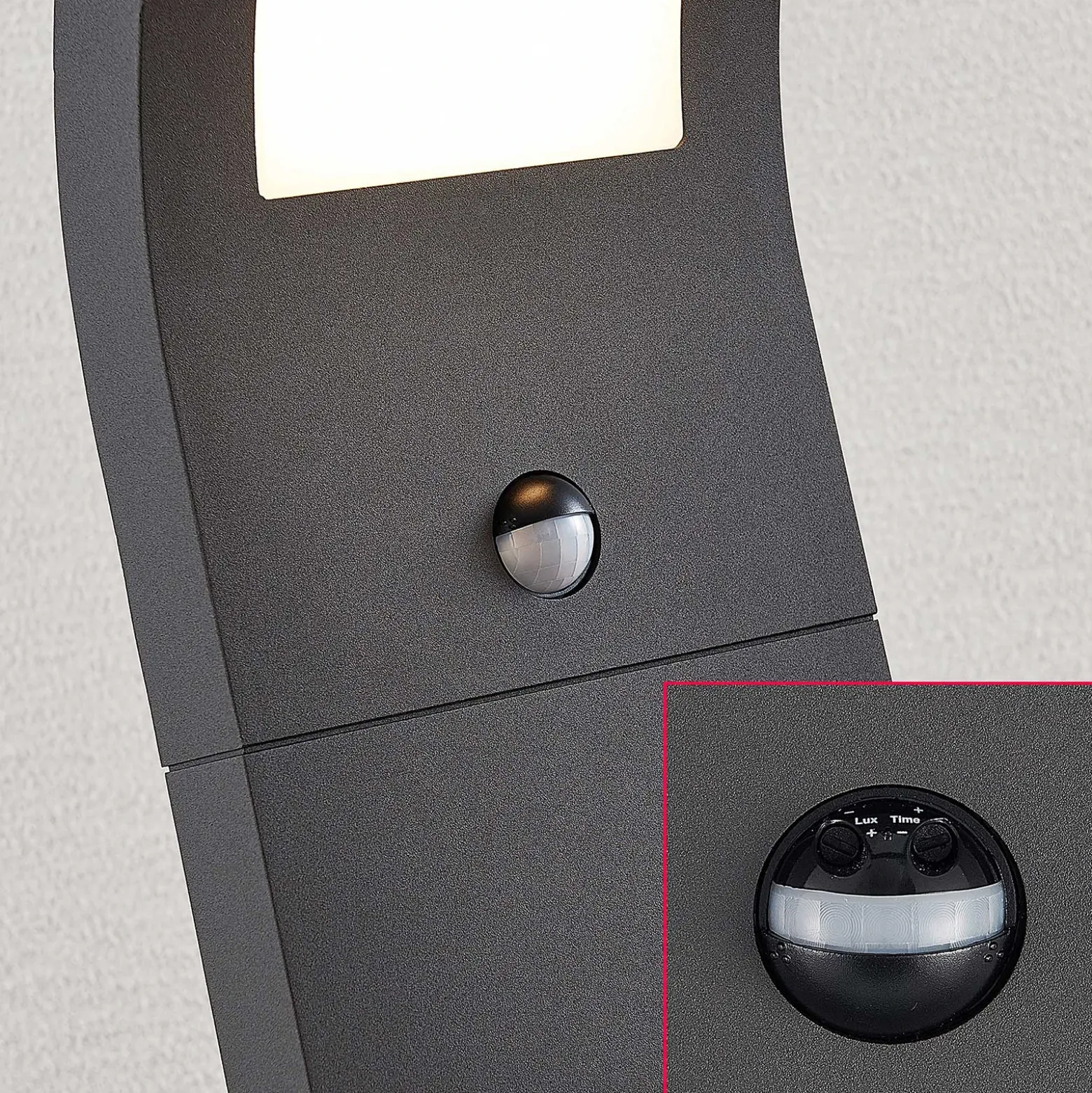Bolardo luminoso LED Advik de Arcchio, 100 cm, antracita, sensor, IP54