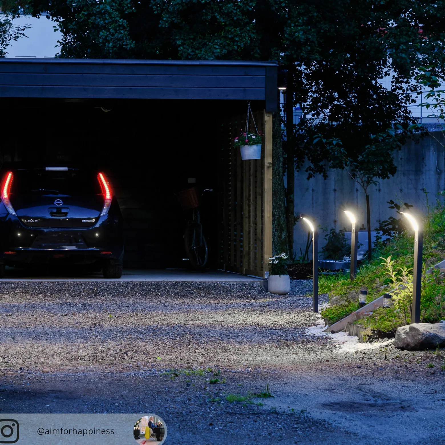 Bolardo luminoso LED Advik de Arcchio, 100 cm, antracita, sensor, IP54