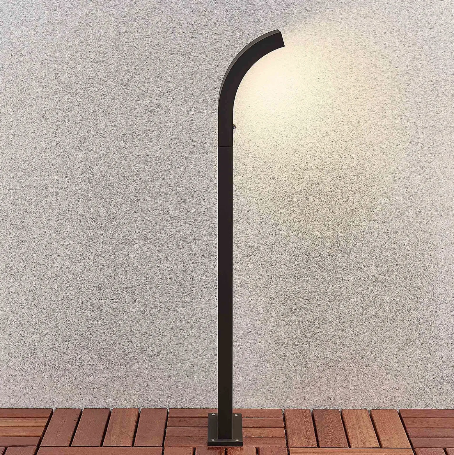 Bolardo luminoso LED Advik de Arcchio, 100 cm, antracita, sensor, IP54