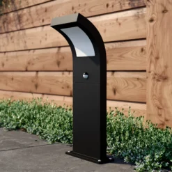 Bolardo luminoso LED Advik de Arcchio, 60 cm, antracita, sensor, IP54