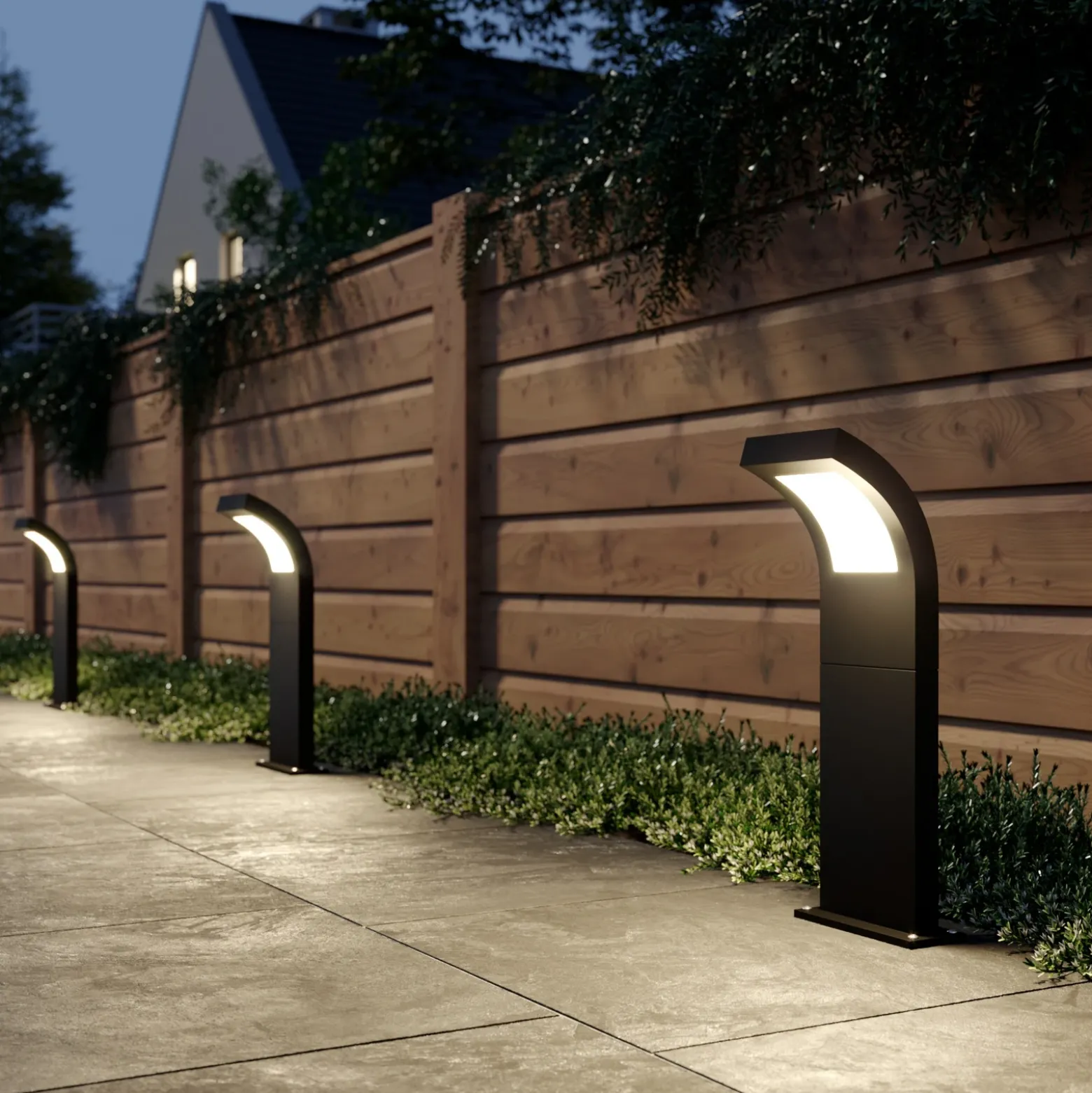 Bolardo luminoso LED Advik de Arcchio, IP65, 60 cm, antracita, metal
