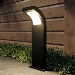 Bolardo luminoso LED Advik de Arcchio, IP65, 60 cm, antracita, metal
