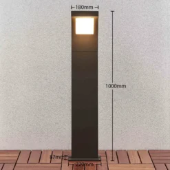 Bolardo luminoso LED Advik de Arcchio, 100 cm, antracita, metal, IP65