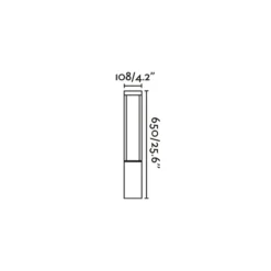 Bolardo luminoso LED Agra, marrón óxido, aluminio/vidrio, altura 65 cm