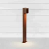 Bolardo luminoso LED Alor, marrón, IP65, altura 75 cm, atenuable