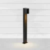 Bolardo luminoso LED Alor, negro, IP65, altura 75 cm, atenuable