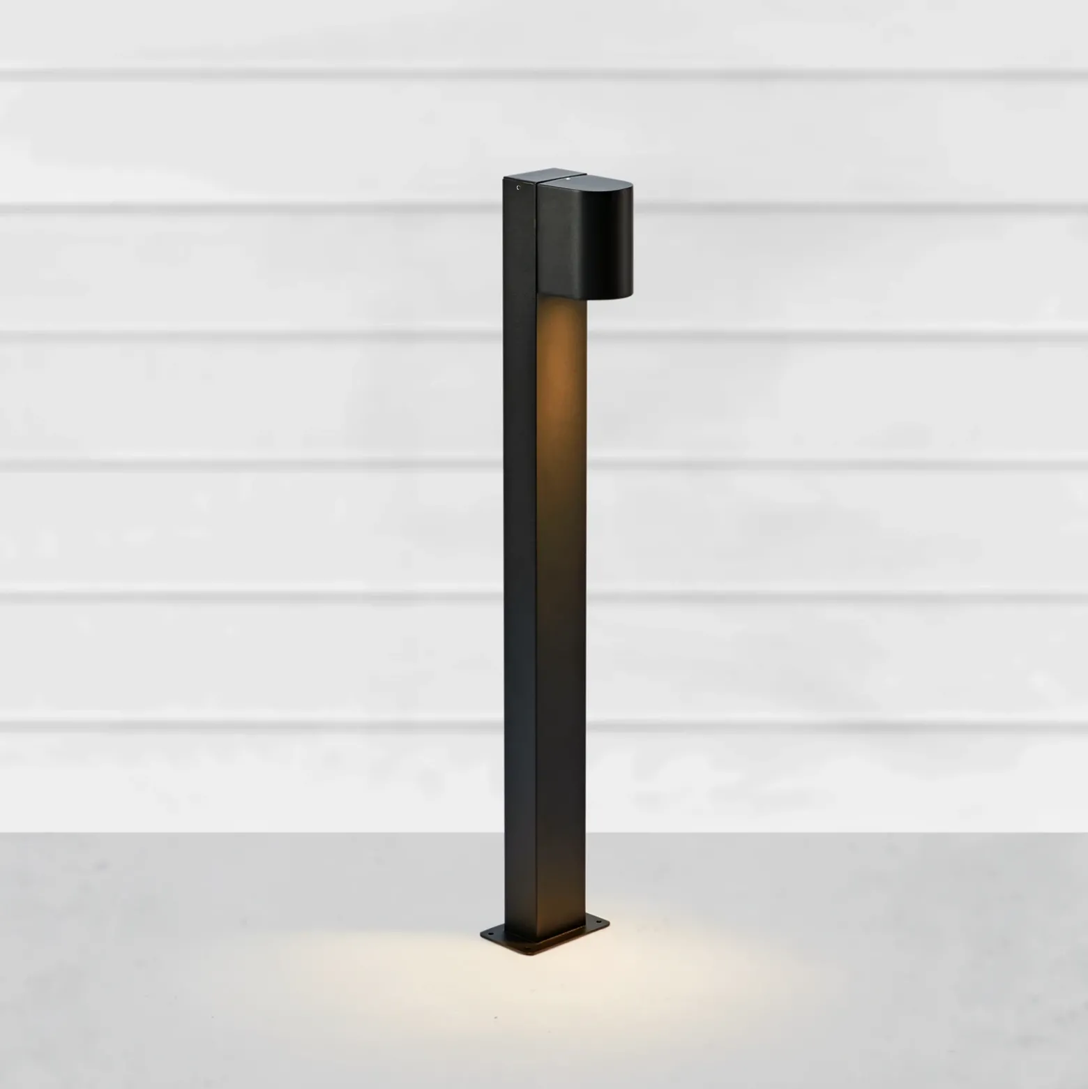 Bolardo luminoso LED Alor, negro, IP65, altura 75 cm, atenuable