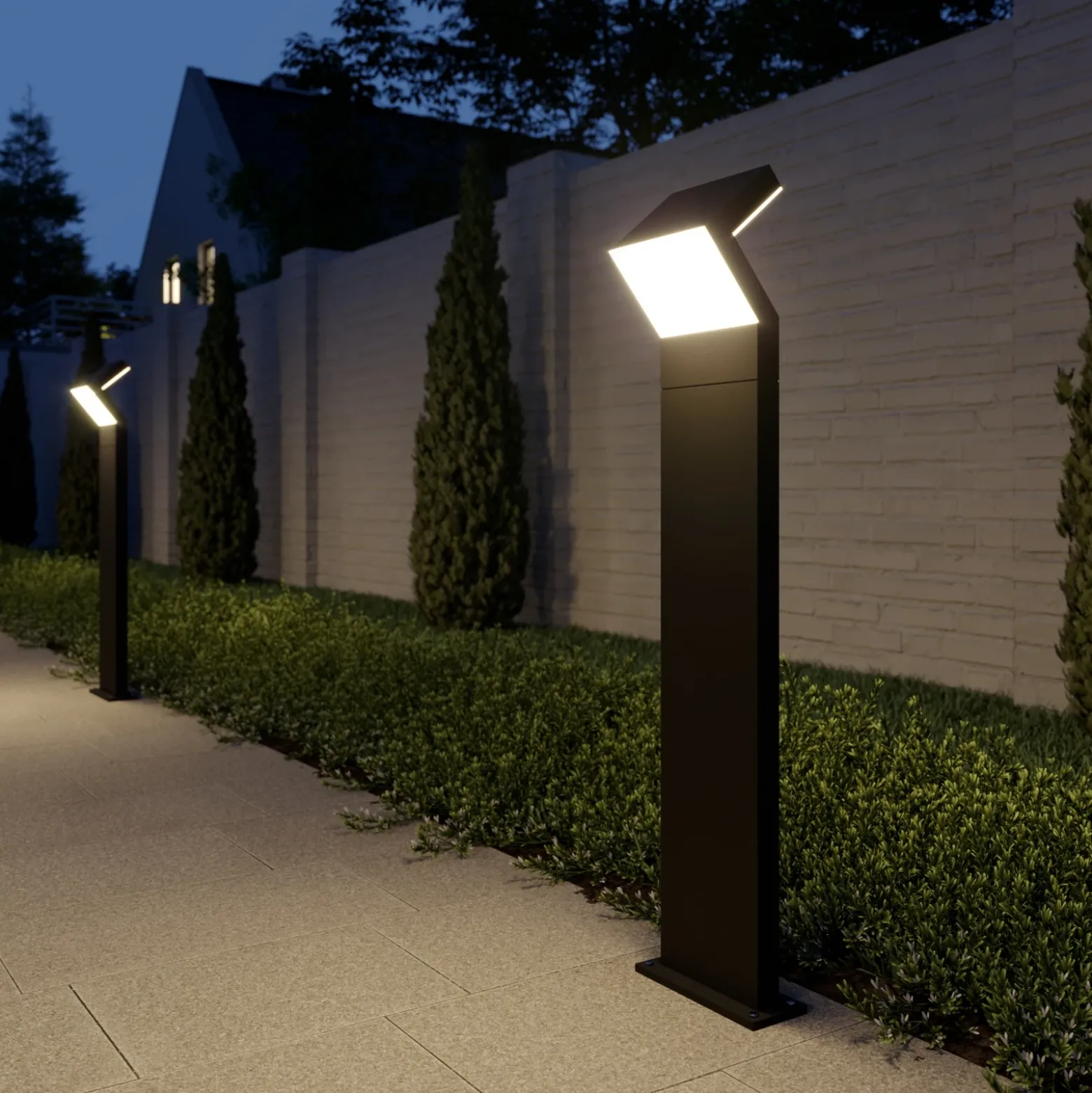 Bolardo luminoso LED Arcchio, antracita, metal, 100 cm
