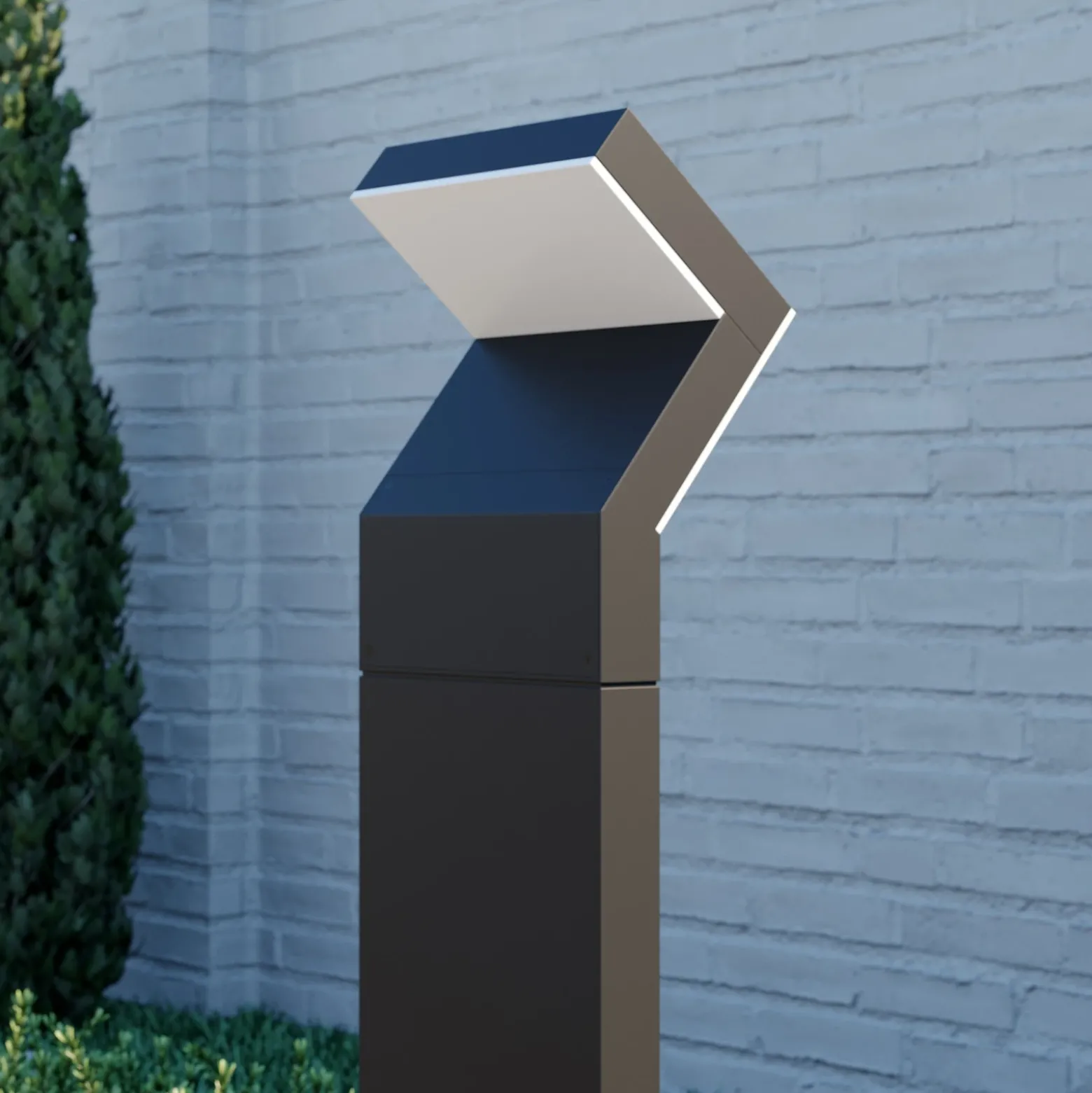 Bolardo luminoso LED Arcchio, antracita, metal, 100 cm