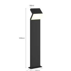 Bolardo luminoso LED Arcchio, antracita, metal, 100 cm