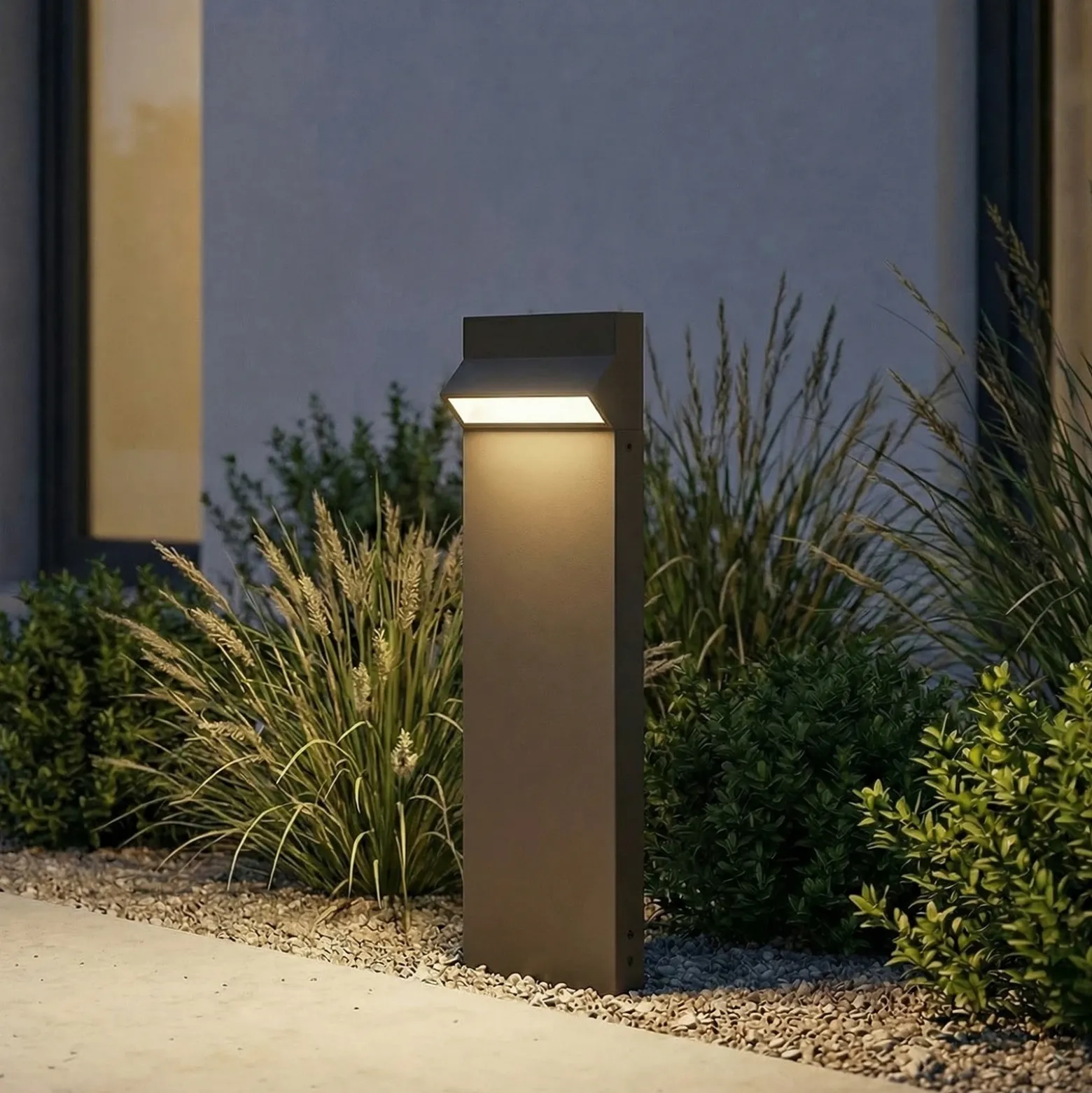 Bolardo luminoso LED Arcchio Vonar, altura 50 cm, color antracita