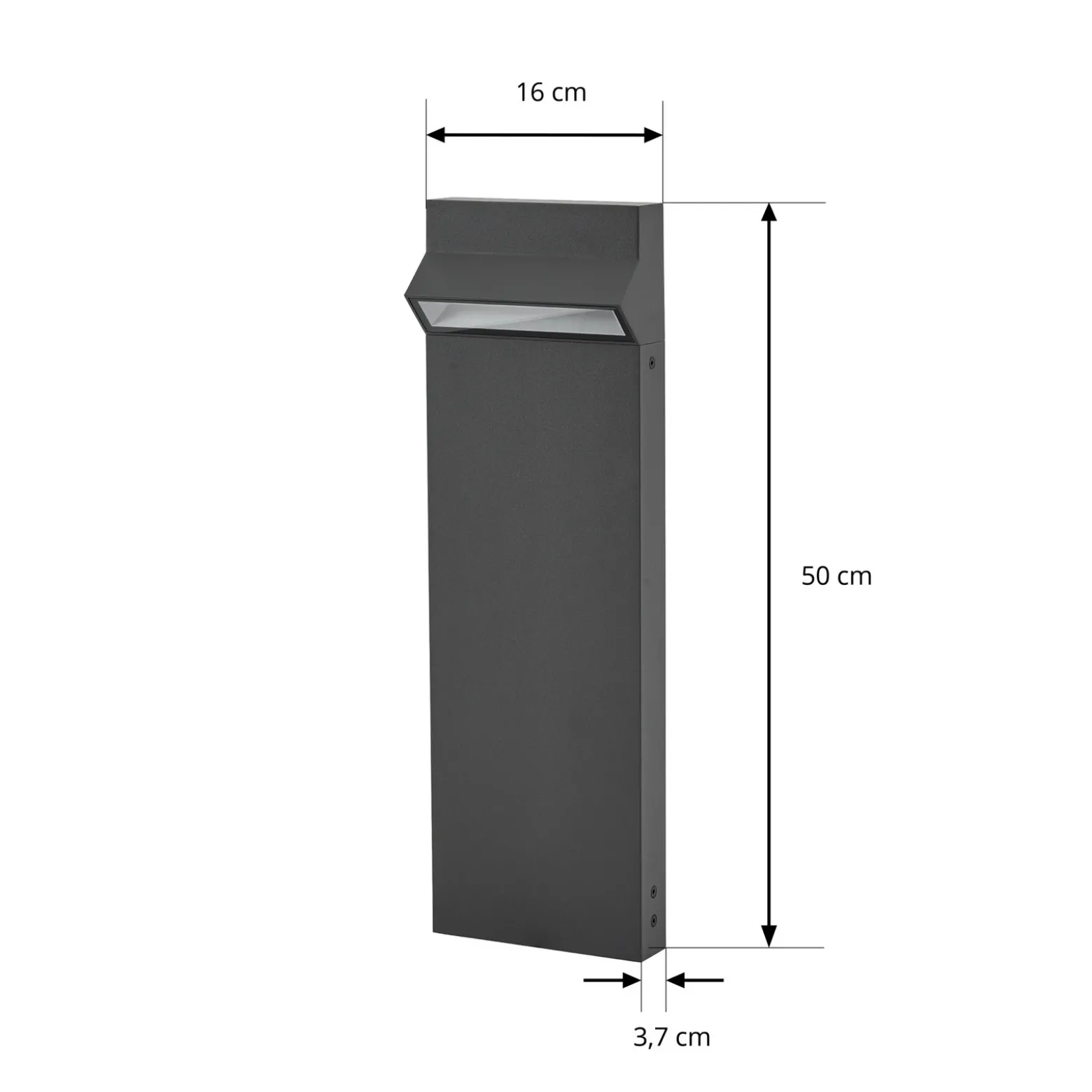 Bolardo luminoso LED Arcchio Vonar, altura 50 cm, color antracita