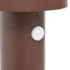 Bolardo luminoso LED Arcchio Milten, 65 cm, color óxido, IP65, con sensor