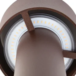 Bolardo luminoso LED Arcchio Milten, 65 cm, color óxido, IP65, con sensor