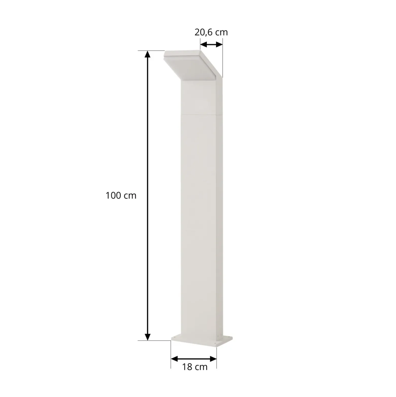 Bolardo luminoso LED Arcchio Yolena, 100 cm, blanco, IP65