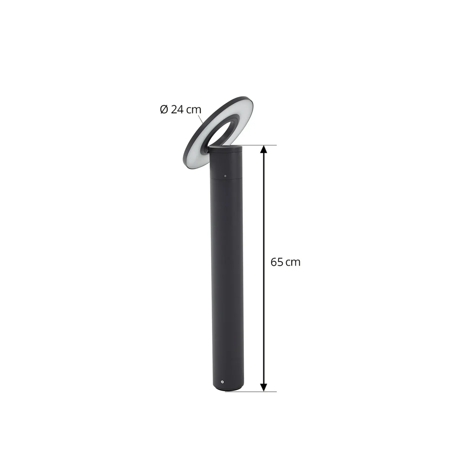 Bolardo luminoso LED Arcchio Tovio, altura 65 cm, antracita