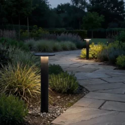 Bolardo luminoso LED Arcchio Tovio, altura 65 cm, antracita