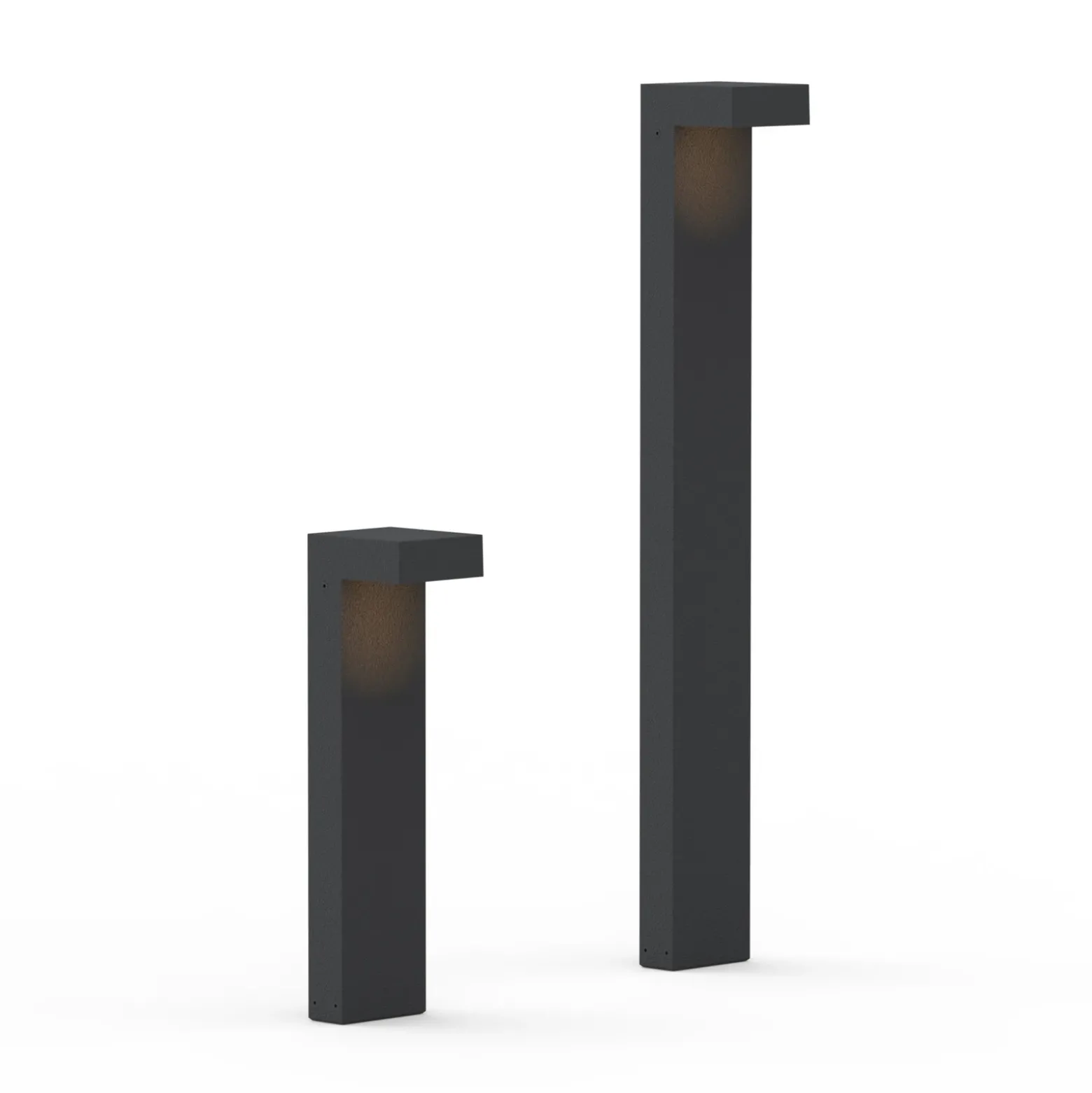 Bolardo luminoso LED ATO, altura 45 cm, DALI, antracita, IP65, metal