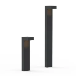 Bolardo luminoso LED ATO, altura 85 cm, DALI, color antracita, IP65, metal
