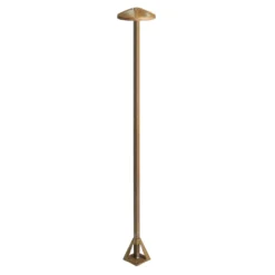Bolardo luminoso LED Aura Disk, altura 100 cm, latón antiguo, IP65