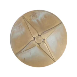 Bolardo luminoso LED Aura Disk, altura 100 cm, latón antiguo, IP65