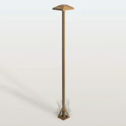 Bolardo luminoso LED Aura Edge, altura 100 cm, latón antiguo, IP65