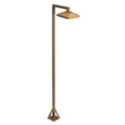 Bolardo luminoso LED Aura Edge, 100 x 19,5 cm, latón antiguo
