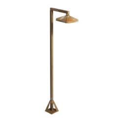Bolardo luminoso LED Aura Frame, 80 x 19,5 cm, latón antiguo