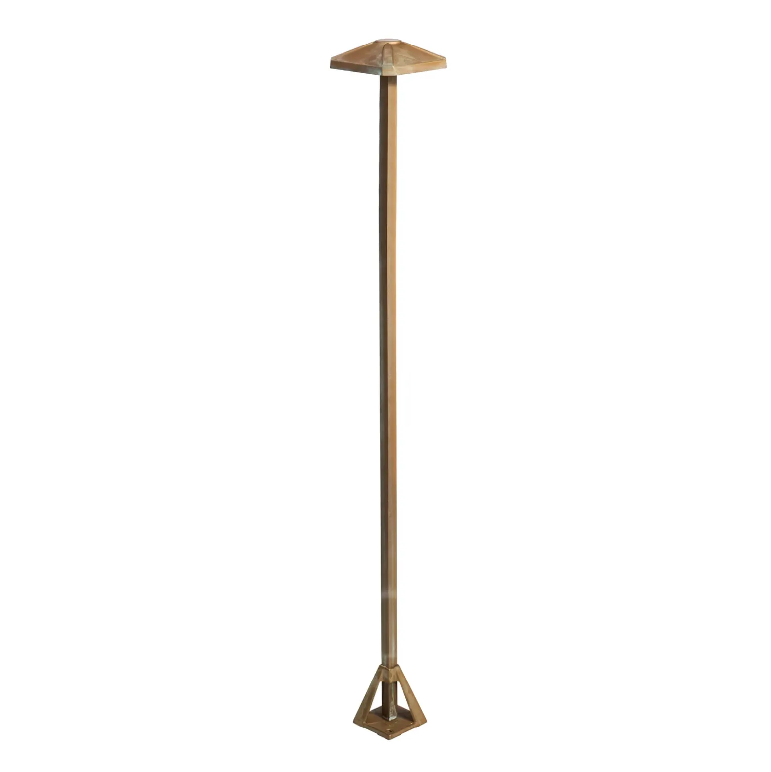 Bolardo luminoso LED Aura Frame, altura 100 cm, latón antiguo, IP65