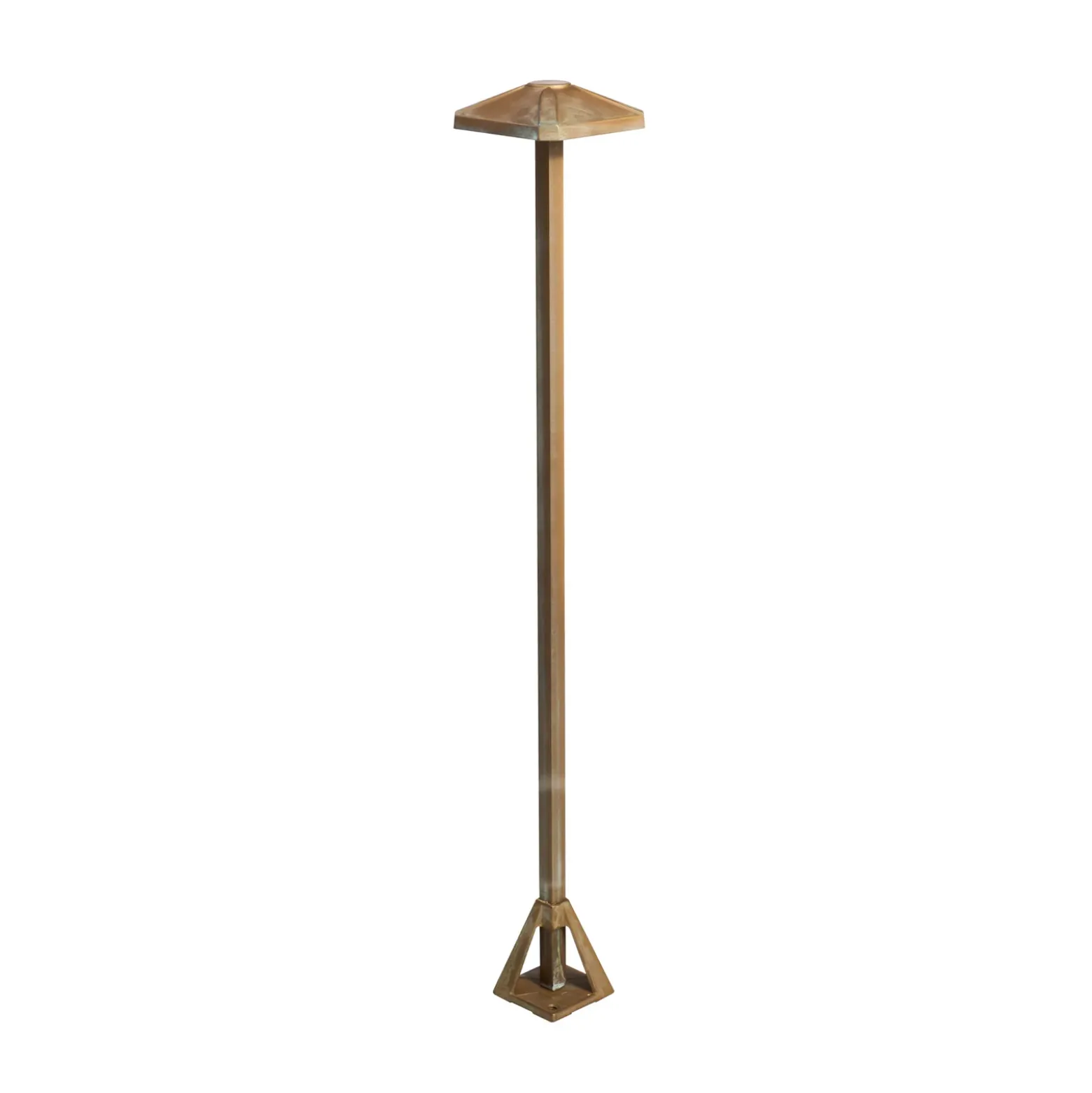 Bolardo luminoso LED Aura Frame, altura 80 cm, latón antiguo, IP65
