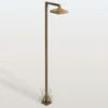 Bolardo luminoso LED Aura Frame, 100 x 19,5 cm, latón antiguo