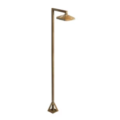 Bolardo luminoso LED Aura Frame, 100 x 19,5 cm, latón antiguo