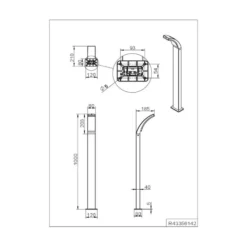 Bolardo luminoso LED Beja, antracita, aluminio, altura 100 cm