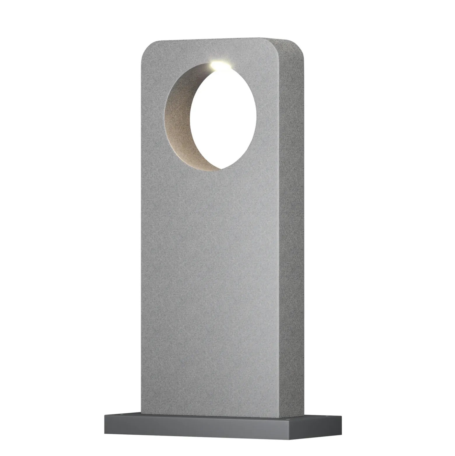 Bolardo luminoso LED BETONE, altura 74 cm, gris, efecto cemento, IP65