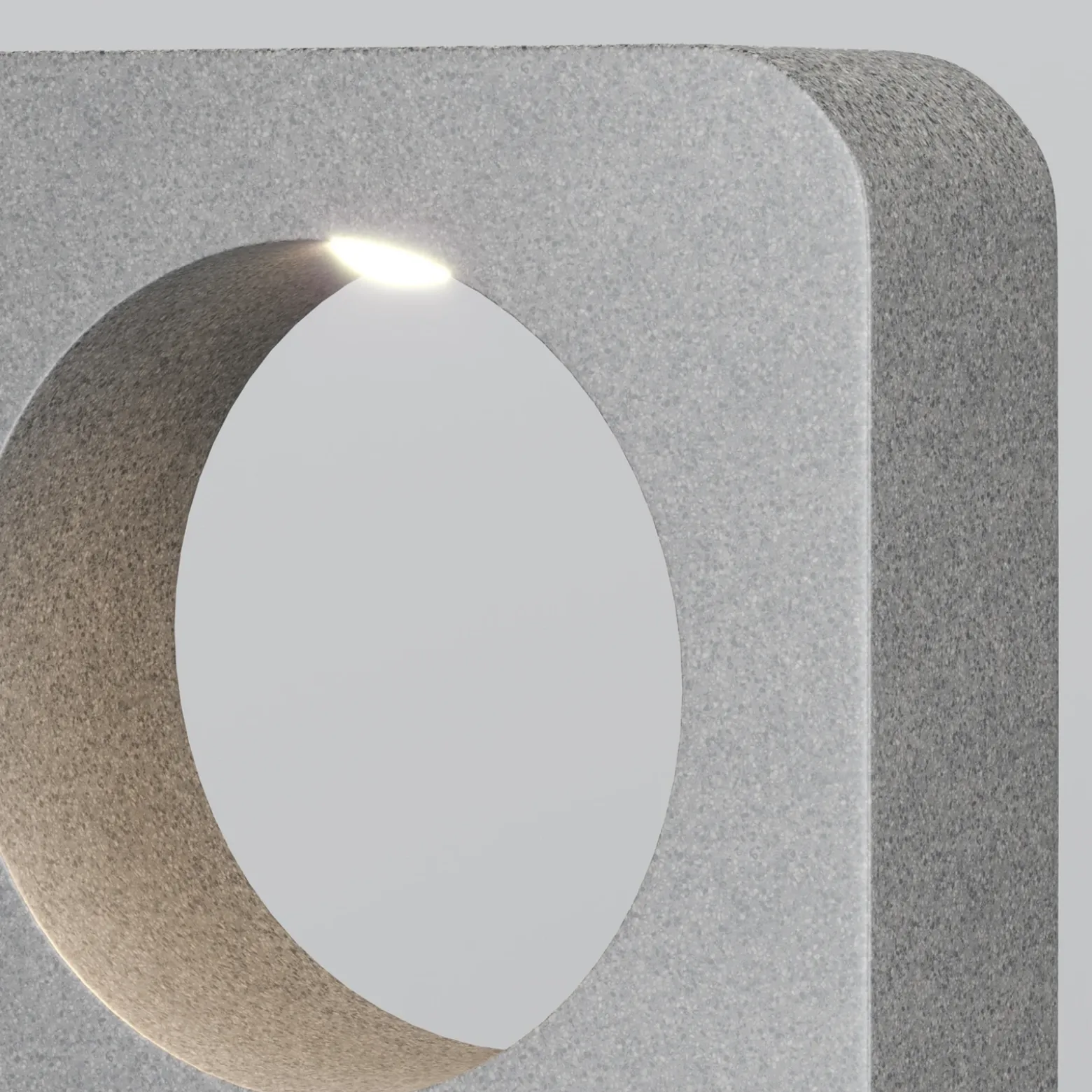 Bolardo luminoso LED BETONE, altura 74 cm, gris, efecto cemento, IP65
