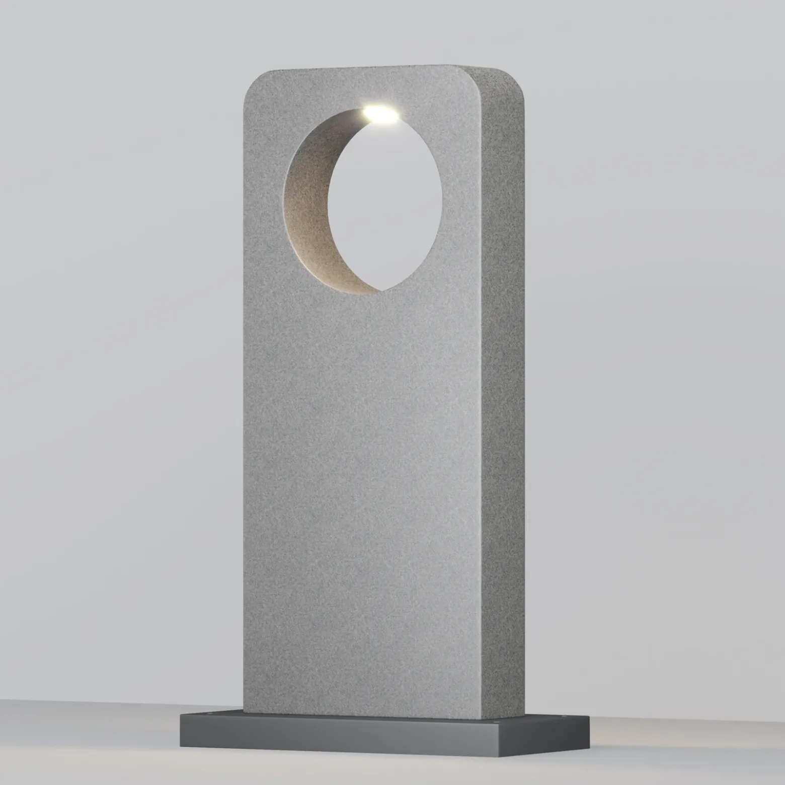 Bolardo luminoso LED BETONE, altura 74 cm, gris, efecto cemento, IP65