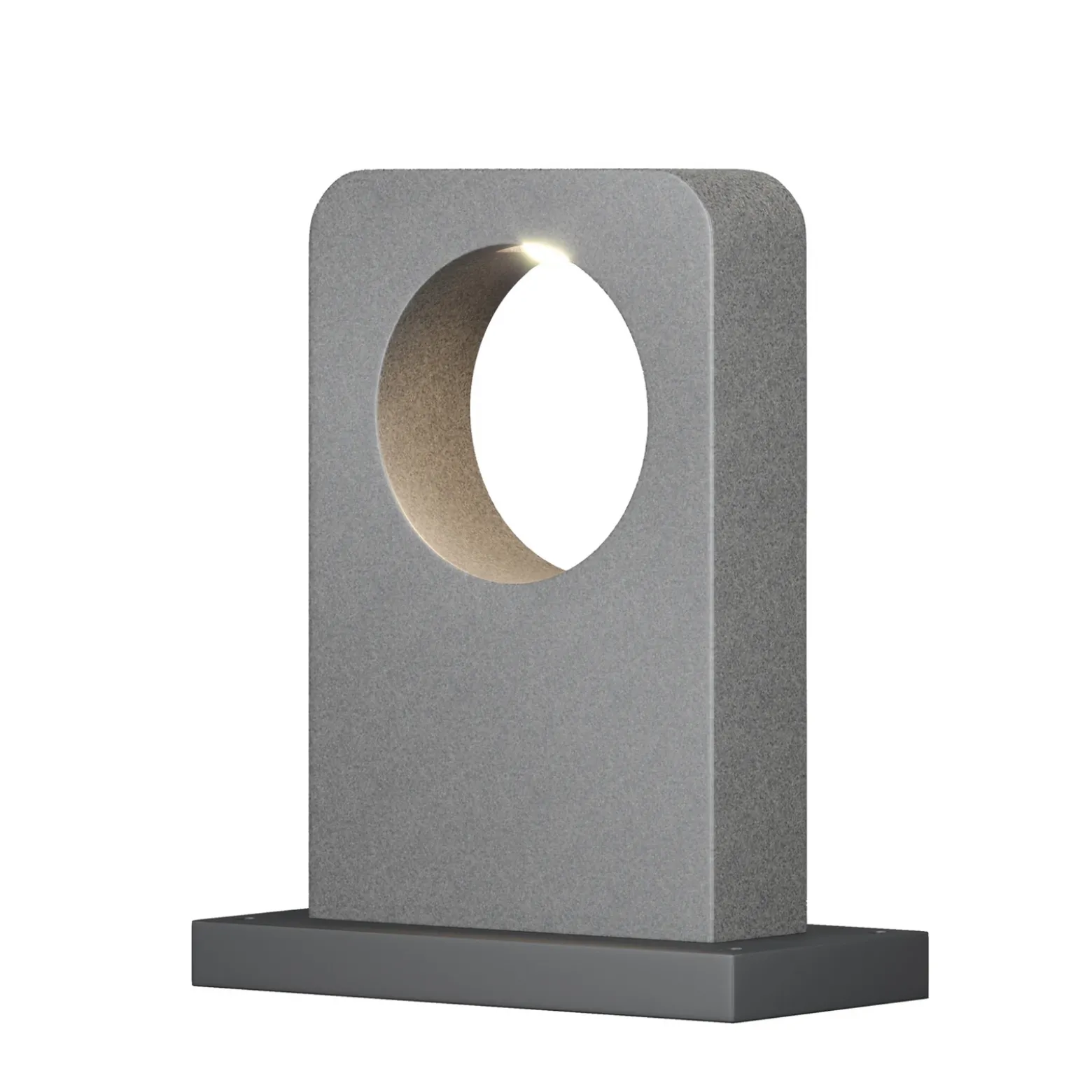 Bolardo luminoso LED BETONE, altura 49 cm, gris, imitación cemento, IP65