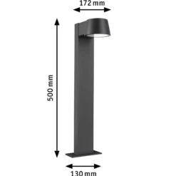 Bolardo luminoso LED Capea de Paulmann, color antracita, altura 50 cm, IP44
