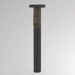 Bolardo luminoso LED CIRC, DALI, toma de corriente, antracita, 82 cm, IP65